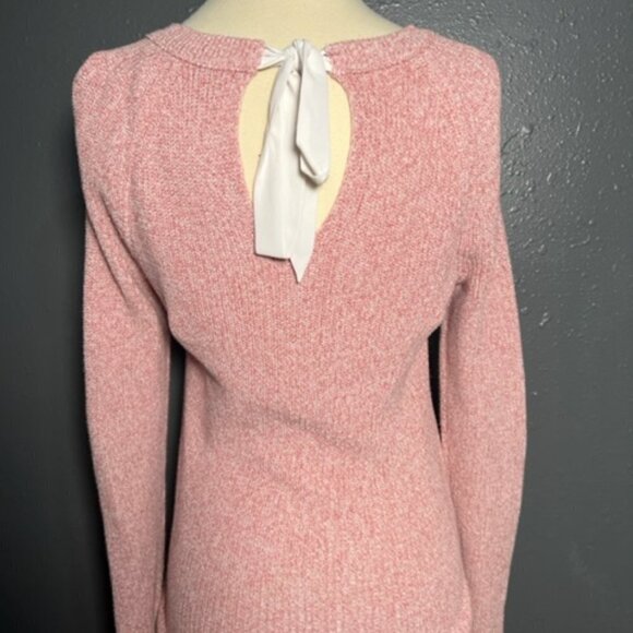 Loft Womens Light Pink Long Sleeve Lightweight Sweater 100% Cotton Size XS - Picture 4 of 7